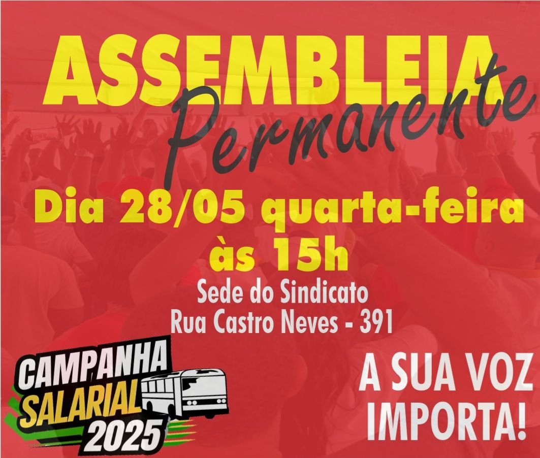 Assembleia para deflagrar a Greve Geral dos rodoviários