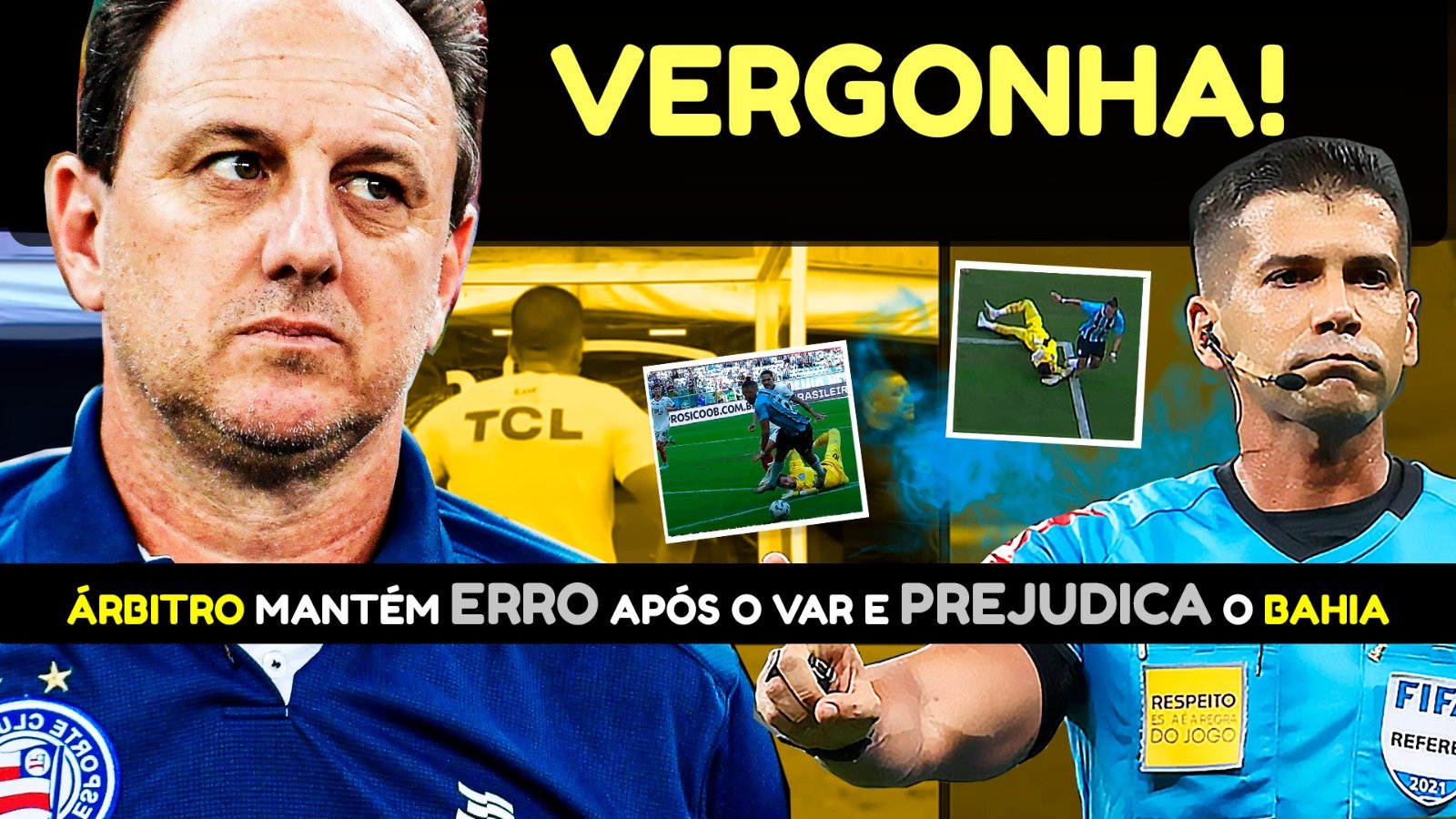Vergonha da arbitragem no jogo, define a derrota do Bahia