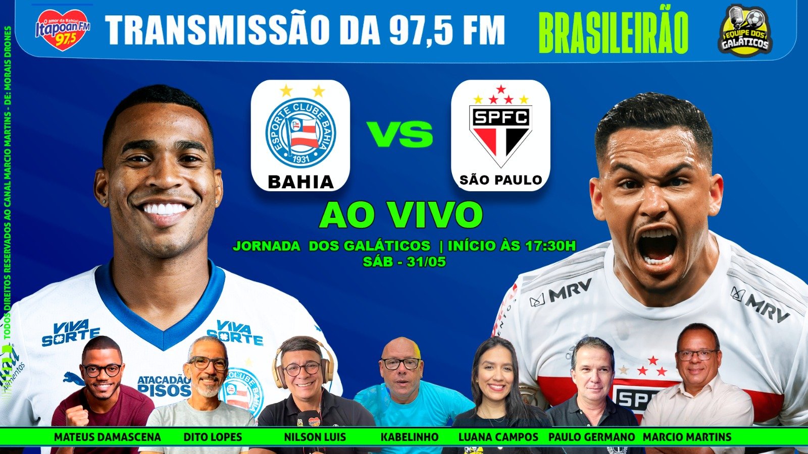Bahia x São Paulo – Ao vivo