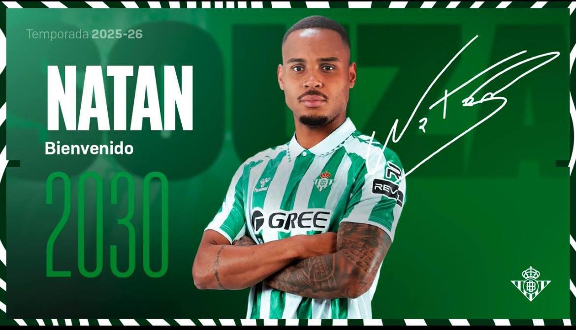 Real Betis anuncia o brasileiro Natan