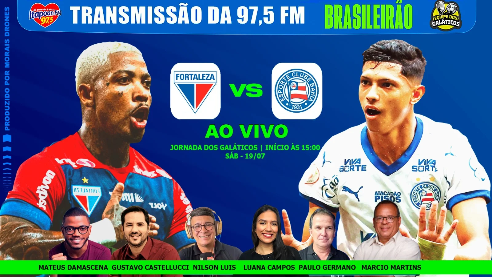 Bahia enfrenta o Fortaleza de Paiva pelo G4