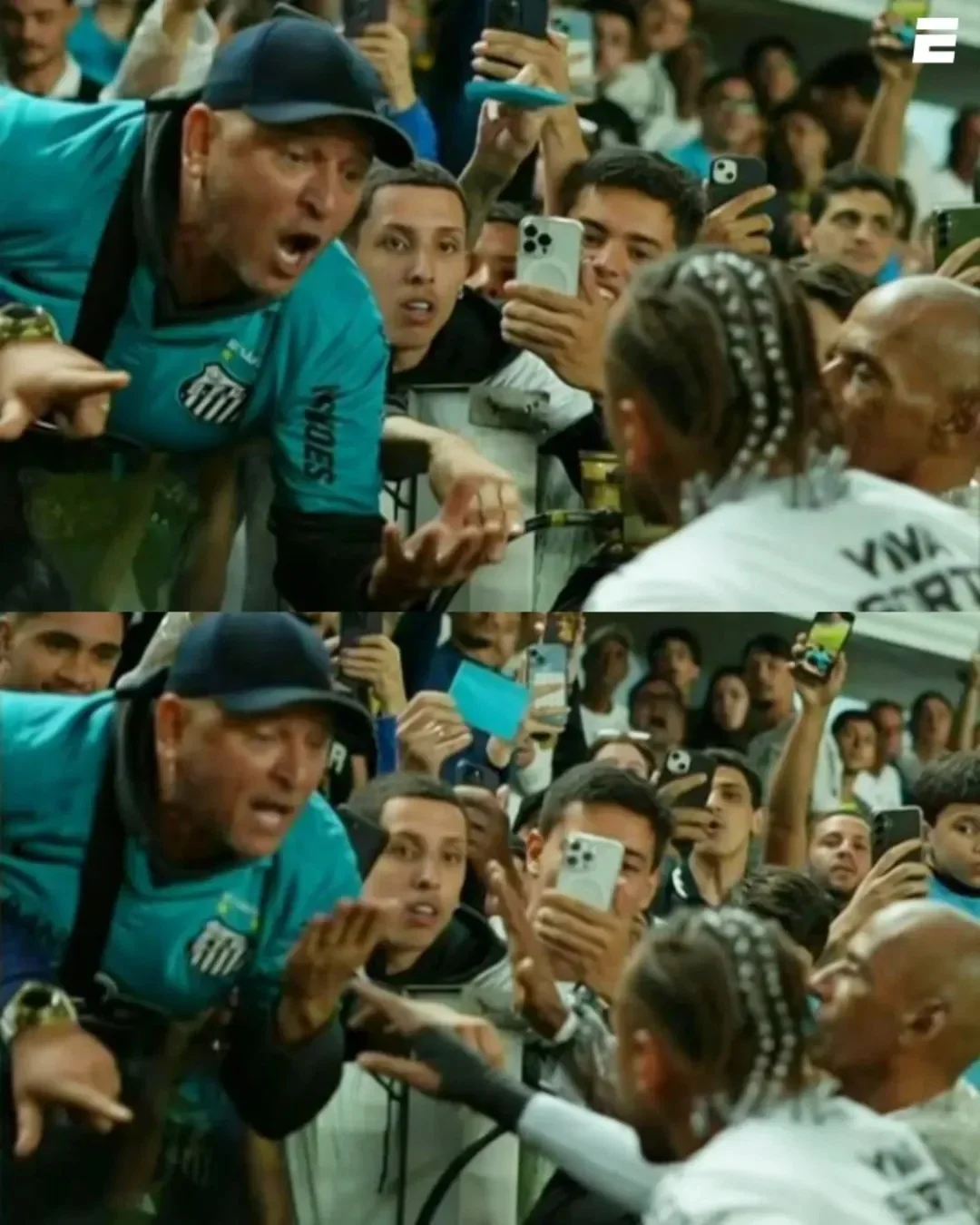 Tensão na Vila: Neymar discute com torcedor após derrota do Santos para o Internacional