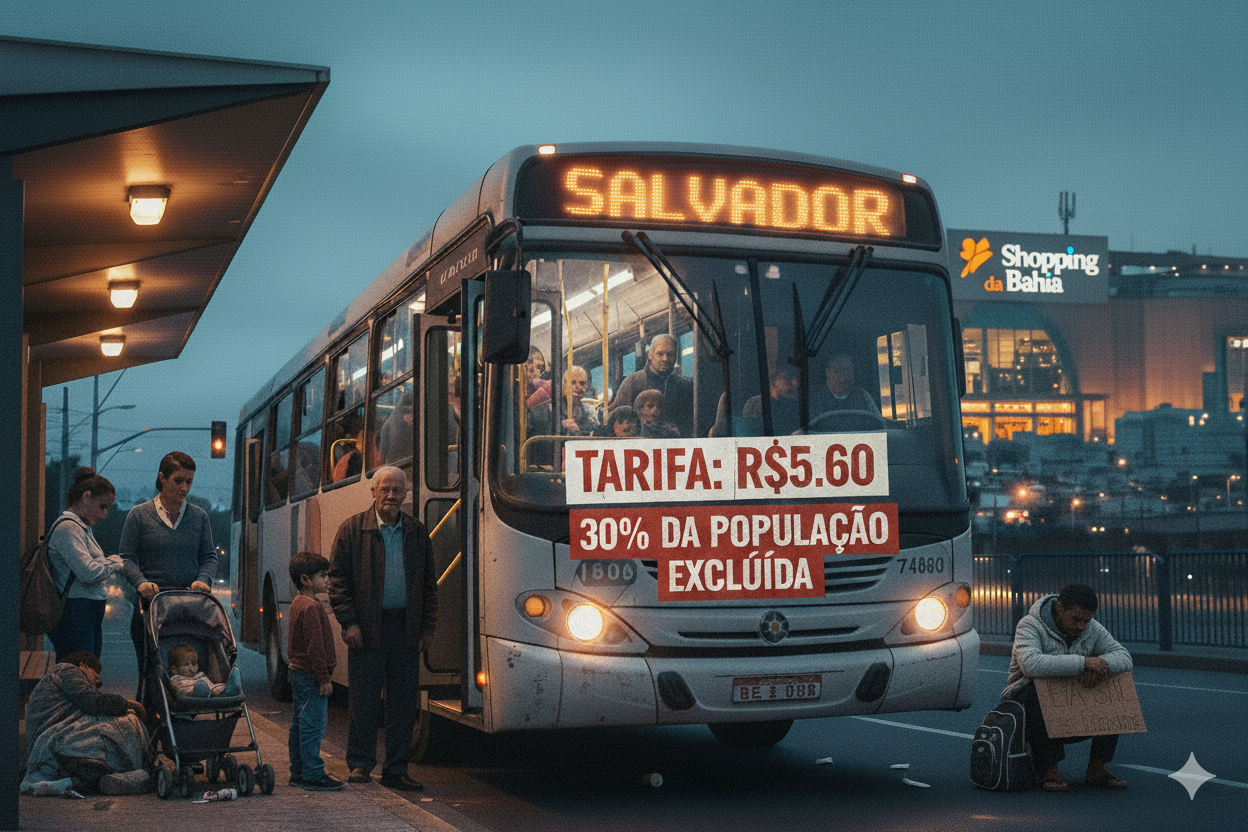 Quase 30% da população soteropolitana não têm condições de usufruir o transporte público