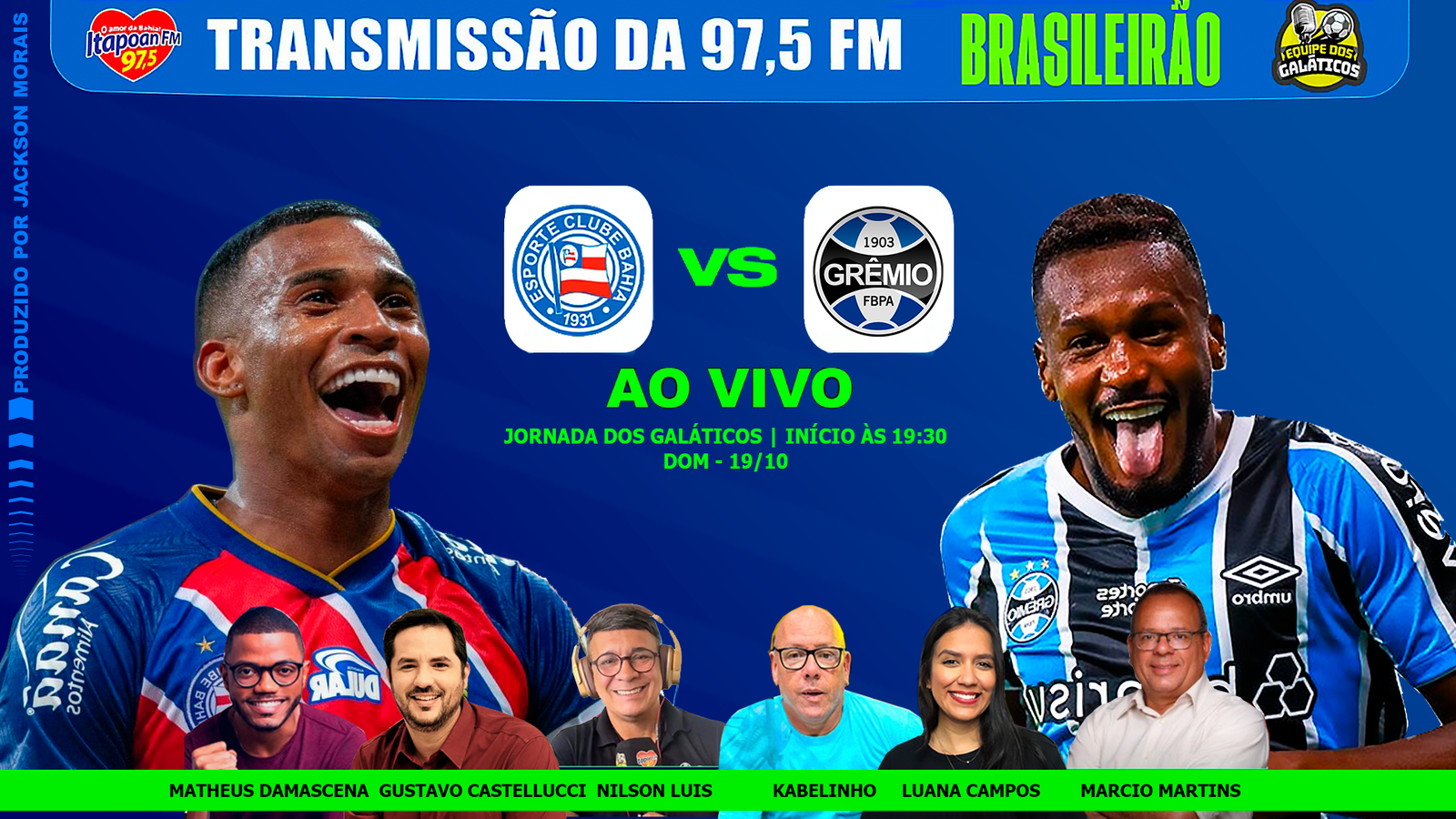 Bahia x Grêmio: onde assistir ao vivo, horário e escalações