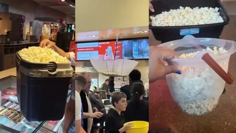 Rede de cinemas encherá baldes de pipoca de até 10 litros por menos de R$ 20 em Salvador