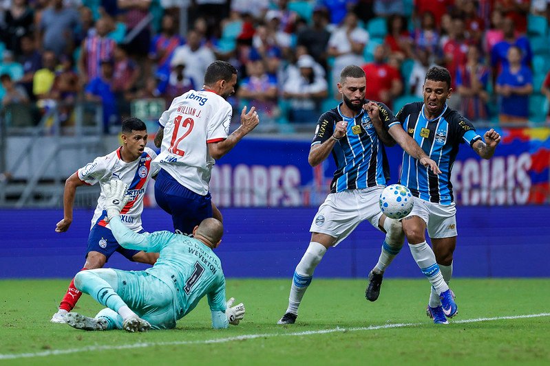 Bahia empata com o Grêmio e chega a sete jogos sem vencer