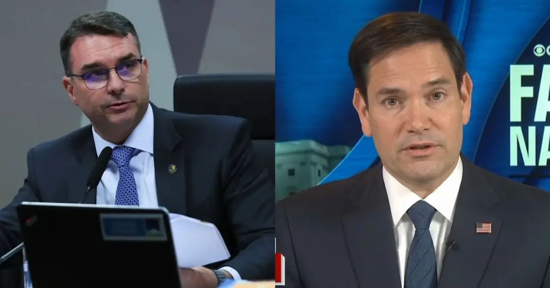 Flávio Bolsonaro manda carta para secretário dos EUA contra novo ‘tarifaço’ 