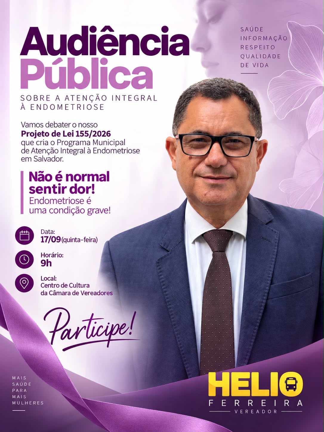 Salvador debate atenção integral à endometriose com projeto de lei na Câmara Municipal