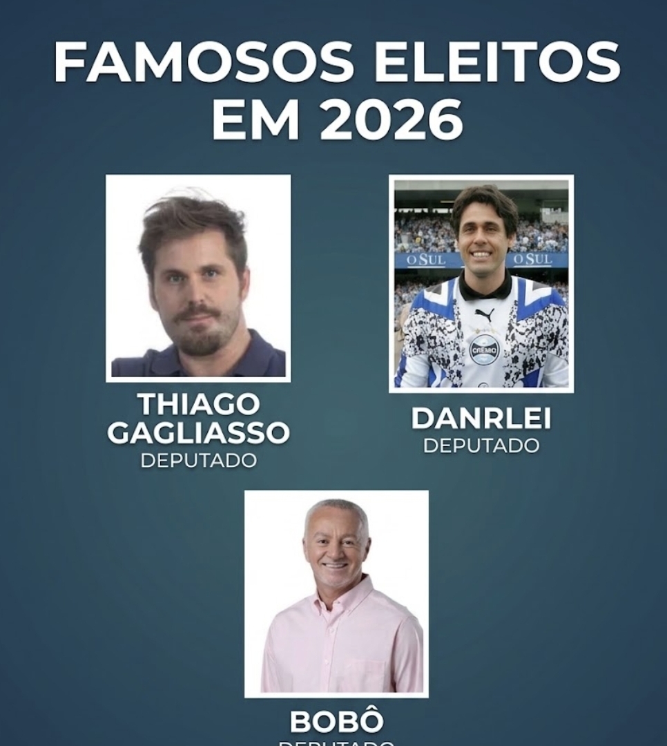 Confira lista dos famosos que foram eleitos em 2026