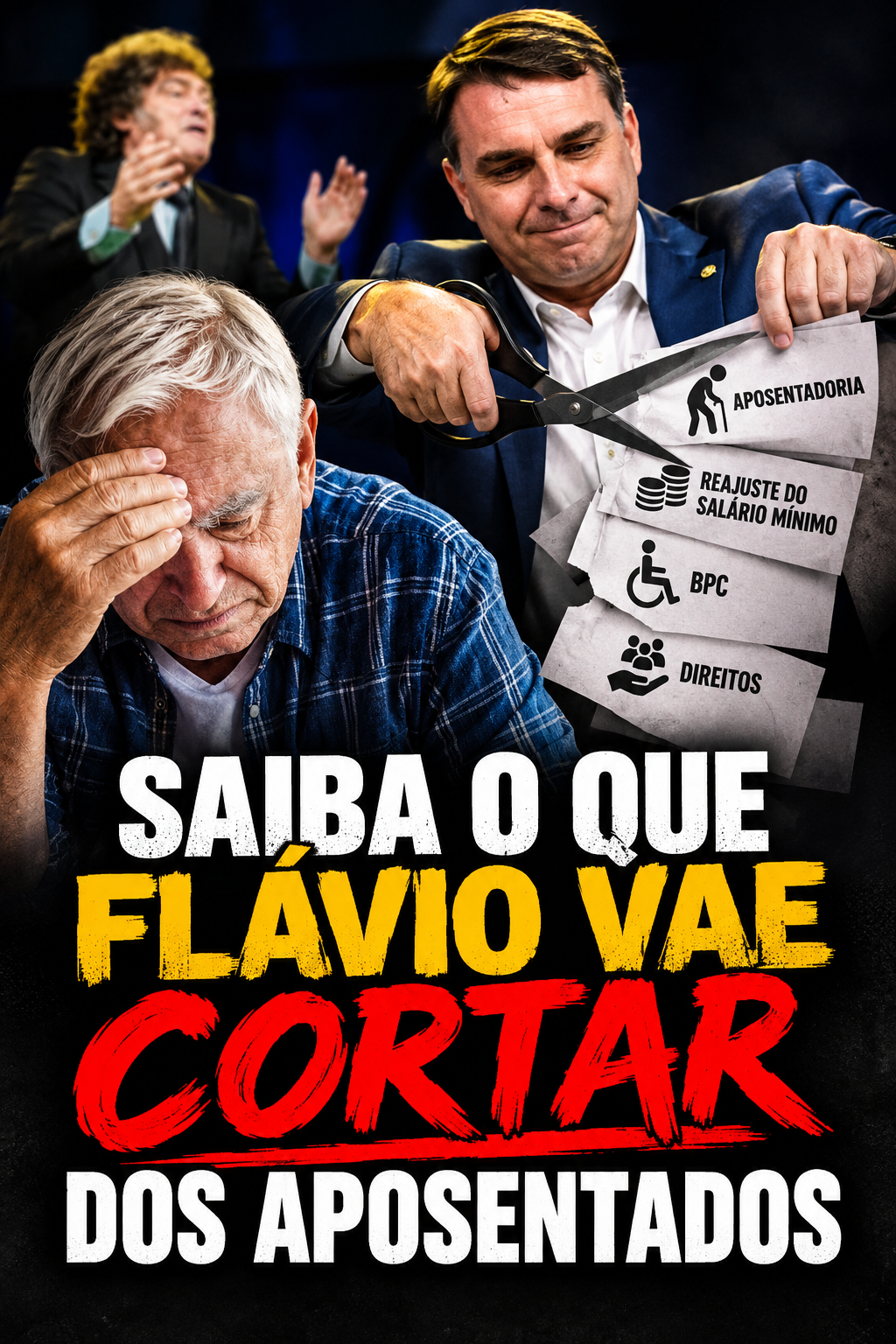 Saiba quais os perigos para os aposentados e quem quer se aposentar se Flávio for eleito