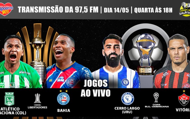 Assista ao vivo – Atlético Nacional 1 X 0 Bahia