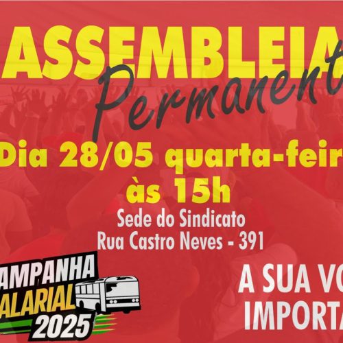 Assembleia para deflagrar a Greve Geral dos rodoviários