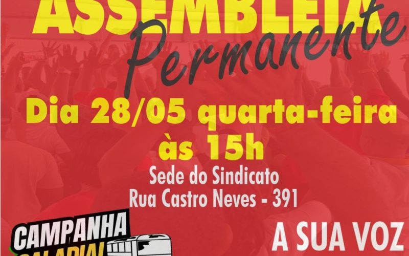 Assembleia para deflagrar a Greve Geral dos rodoviários
