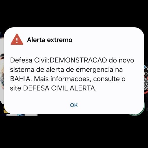 Alerta nos aparelhos da Defesa Civil