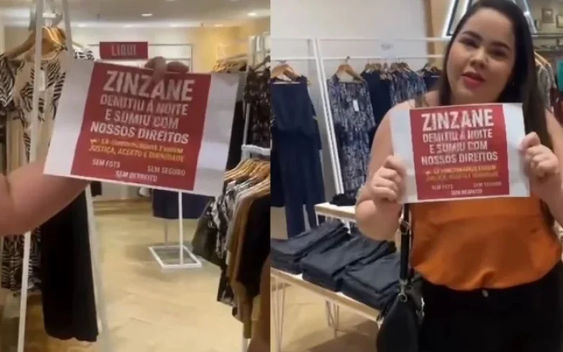 Funcionárias demitidas protestam em loja no Shopping da Bahia após calote em rescisão