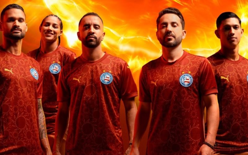 Bahia e PUMA revelam uniforme Third 2025 inspirado na luz do sertão e na arte baiana