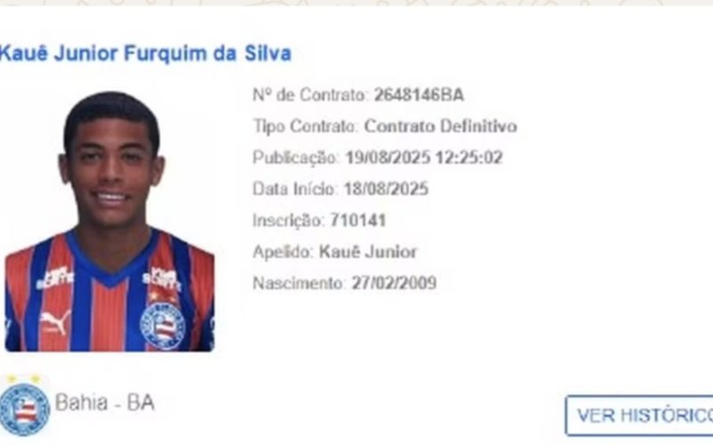 Bahia regulariza e anuncia Kauê Furquim, pivô de polêmica entre o clube e o Corinthians