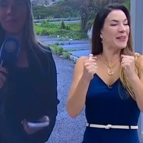 Repórter da Record entra em trabalho de parto durante entrada ao vivo