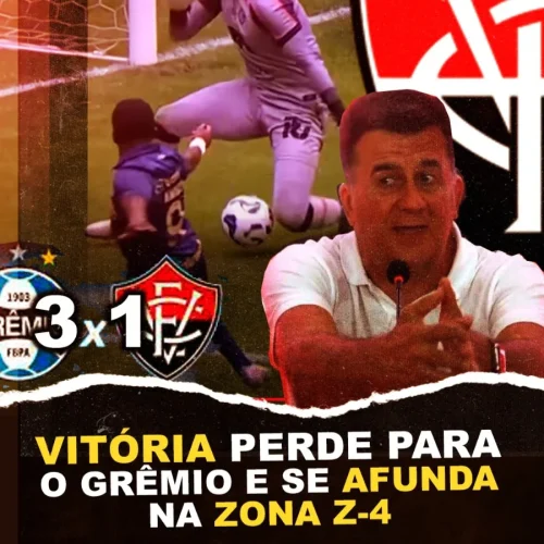 Vitória perde para o Grêmio e segue afundado no Z-4