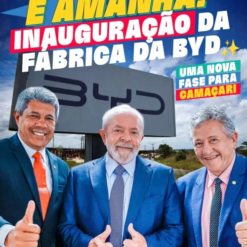 BYD inaugura megafábrica em Camaçari e transforma a Bahia em polo de carros elétricos no Brasil
