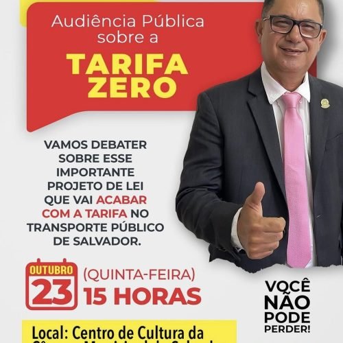 Audiência pública discute hoje tarifa zero em Salvador, Saiba a importância e o que será debatido