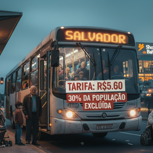 Quase 30% da população soteropolitana não têm condições de usufruir o transporte público