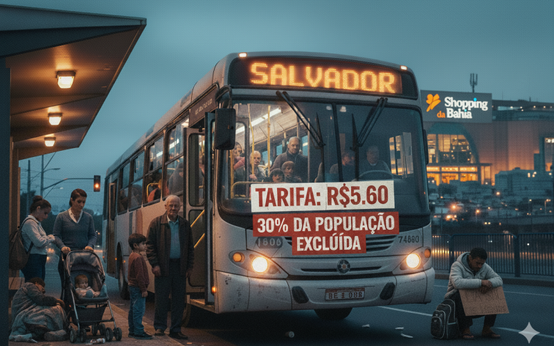 Quase 30% da população soteropolitana não têm condições de usufruir o transporte público