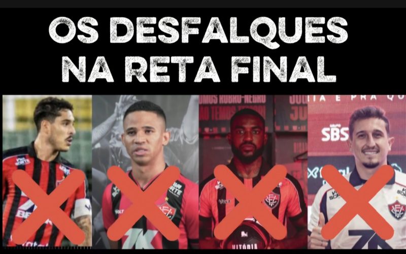 Bomba – Vitória perde 4 jogadores na reta final
