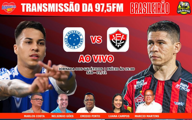 Cruzeiro x Vitória: onde assistir ao vivo, transmissão, escalações