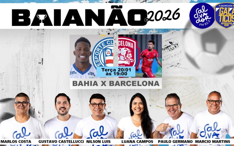 Bahia x Barcelona de Ilhéus: veja onde assistir, horário e prováveis escalações