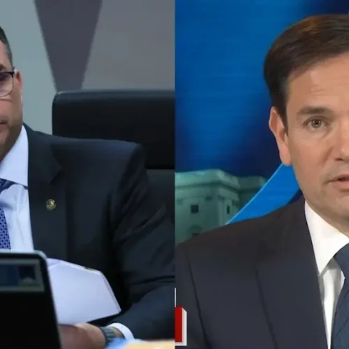 Flávio Bolsonaro manda carta para secretário dos EUA contra novo ‘tarifaço’ 
