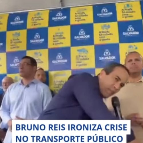 Assista Bruno Reis ironiza com a situação do transporte público com a intervenção da prefeitura com ônibus novos e amarelinhos