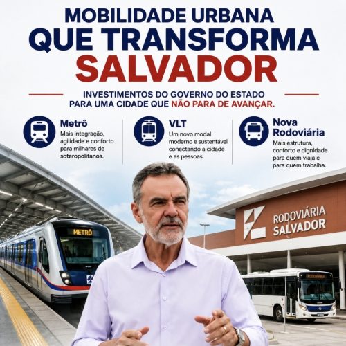 Assista o video onde Daniel Almeida destaca tarifa e investimentos em mobilidade urbana de Salvador