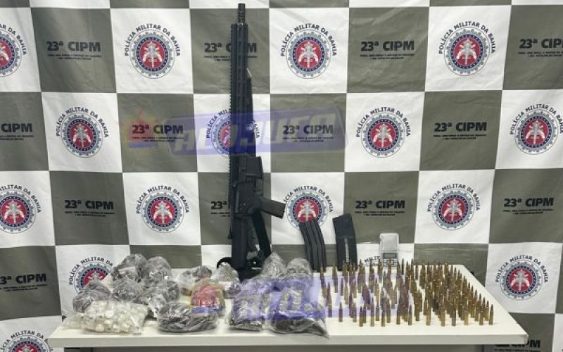 PM realiza apreensão de materiais após fuga de bandidos em Tancredo Neves