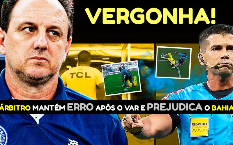 Vergonha da arbitragem no jogo, define a derrota do Bahia