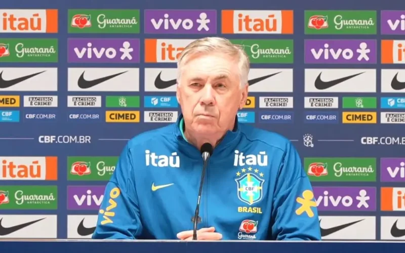 Ancelotti projeta Wesley na direita e mantém Neymar no radar na disputa pela Copa de 2026: “Tem seis meses para estar na lista”