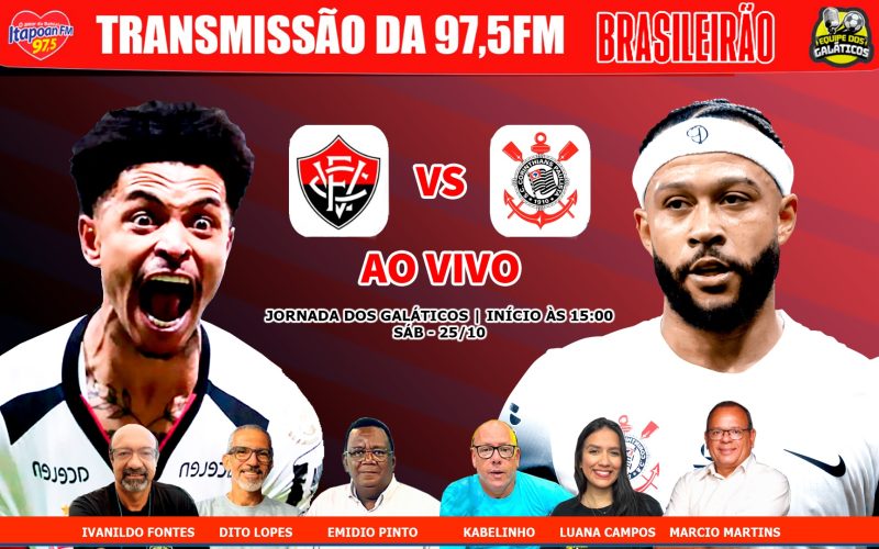Vitória x Corinthians: onde assistir ao vivo, horário e prováveis escalações do jogo do Brasileirão