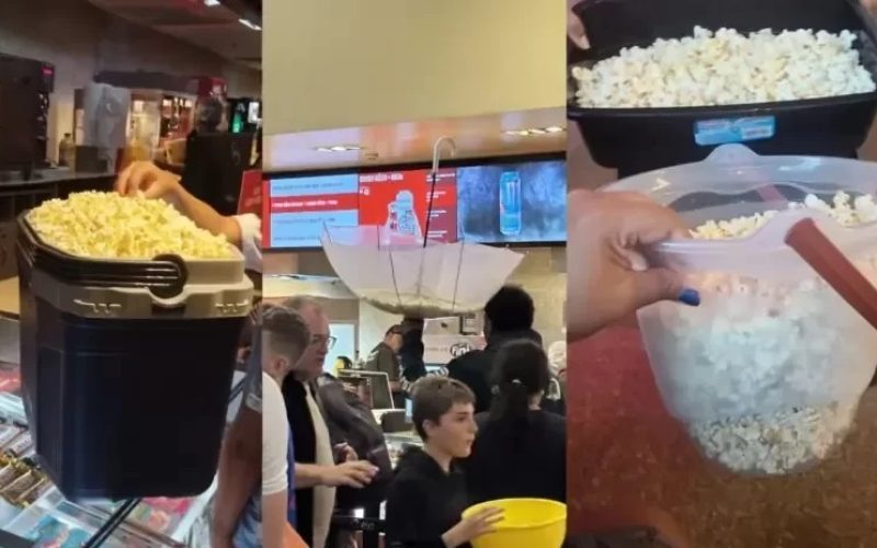 Rede de cinemas encherá baldes de pipoca de até 10 litros por menos de R$ 20 em Salvador