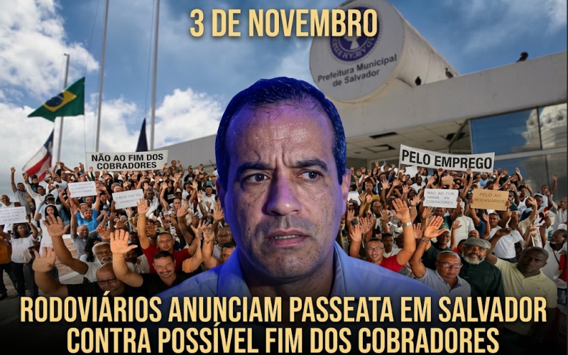 Rodoviários anunciam passeata em Salvador contra possível fim dos cobradores